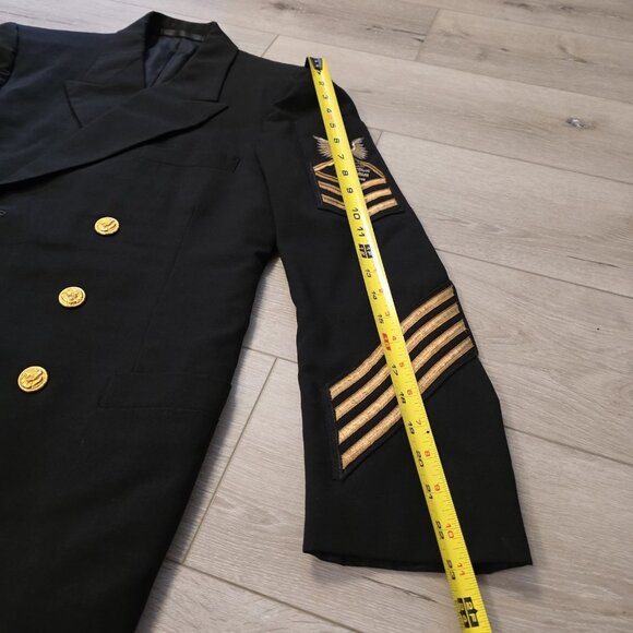 Vtg 60's US Navy Master Chief Petty Officer Dress Dark Blue Jacket READ - Picture 9 of 12